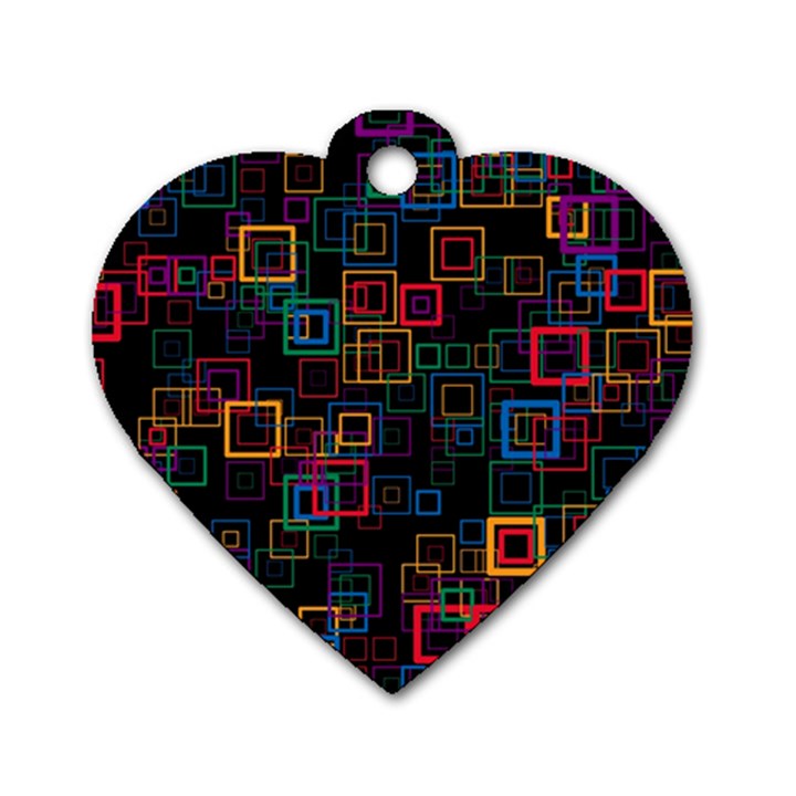 Retro Dog Tag Heart (Two Sided)