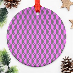 Retro Round Ornament (two Sides) by Siebenhuehner