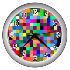 Tapete4 Wall Clock (silver) by Siebenhuehner