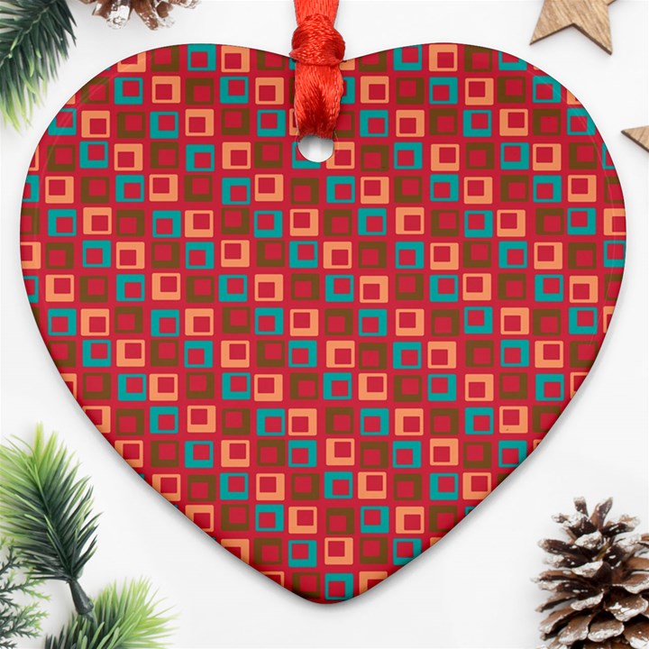 Retro Heart Ornament