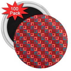 Retro 3  Button Magnet (100 Pack) by Siebenhuehner