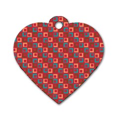 Retro Dog Tag Heart (one Sided)  by Siebenhuehner