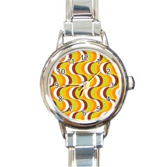 Retro Round Italian Charm Watch by Siebenhuehner