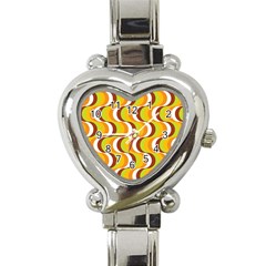 Retro Heart Italian Charm Watch  by Siebenhuehner