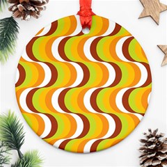 Retro Round Ornament (two Sides)