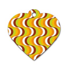 Retro Dog Tag Heart (one Sided)  by Siebenhuehner