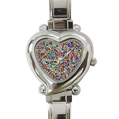 Color Heart Italian Charm Watch  by Siebenhuehner