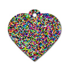 Color Dog Tag Heart (two Sided) by Siebenhuehner