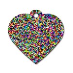 Color Dog Tag Heart (Two Sided) Back