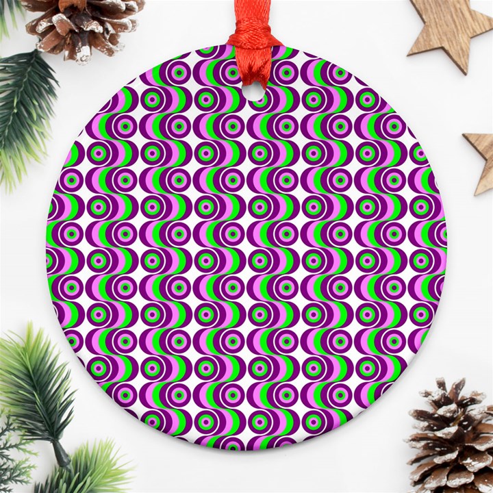 Retro Round Ornament (Two Sides)