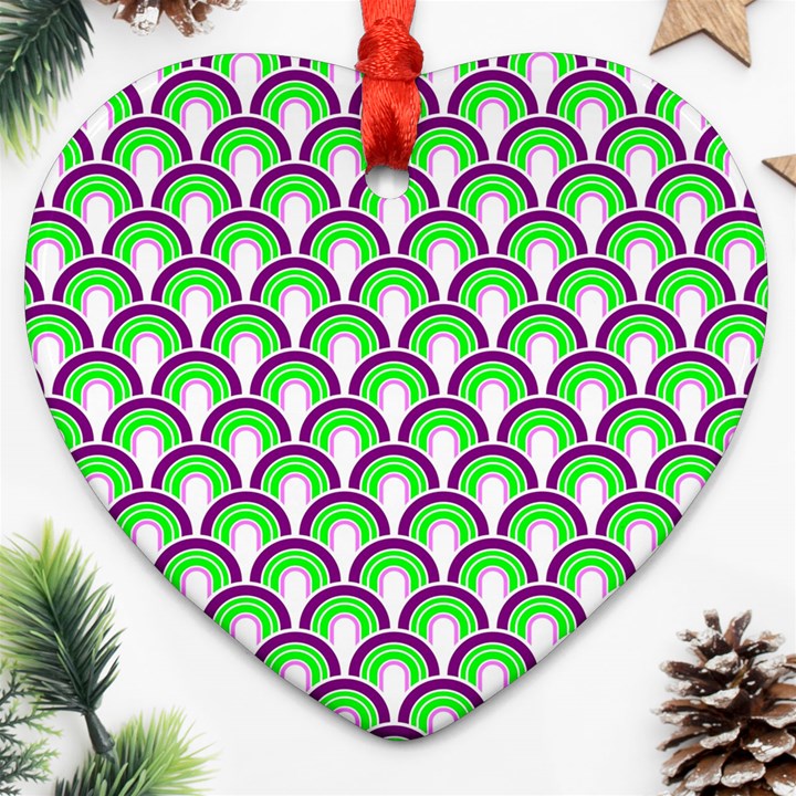 Retro Heart Ornament (Two Sides)