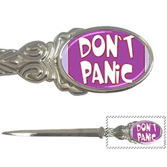 Purple Don t Panic Sign Letter Opener by FunWithFibro