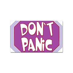 Purple Don t Panic Sign Sticker (rectangle) by FunWithFibro