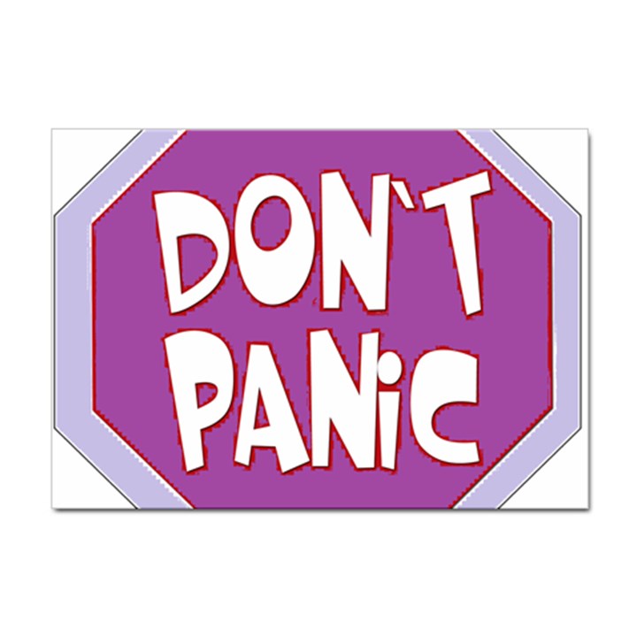 Purple Don t Panic Sign A4 Sticker 100 Pack