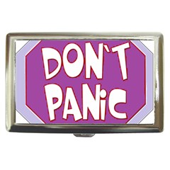 Purple Don t Panic Sign Cigarette Money Case by FunWithFibro