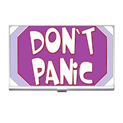 Purple Don t Panic Sign Business Card Holder by FunWithFibro