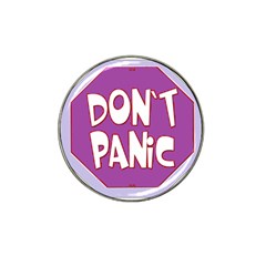 Purple Don t Panic Sign Golf Ball Marker 4 Pack (for Hat Clip) by FunWithFibro