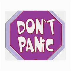 Purple Don t Panic Sign Glasses Cloth (small) by FunWithFibro