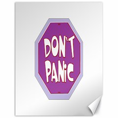 Purple Don t Panic Sign Canvas 18  X 24  (unframed) by FunWithFibro