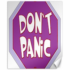 Purple Don t Panic Sign Canvas 11  X 14  (unframed) by FunWithFibro