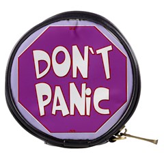 Purple Don t Panic Sign Mini Makeup Case by FunWithFibro