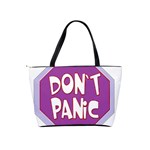 Purple Don t Panic Sign Large Shoulder Bag Back