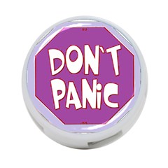 Purple Don t Panic Sign 4-port Usb Hub (two Sides) by FunWithFibro