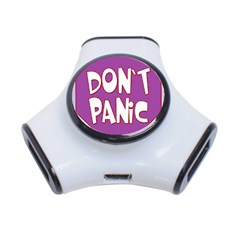 Purple Don t Panic Sign 3 Port Usb Hub by FunWithFibro