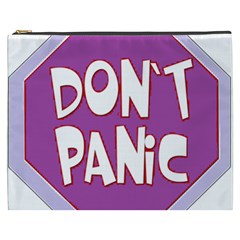 Purple Don t Panic Sign Cosmetic Bag (xxxl) by FunWithFibro