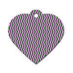 Pattern Dog Tag Heart (Two Sided) Front