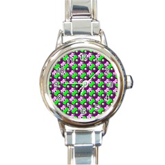 Pattern Round Italian Charm Watch by Siebenhuehner