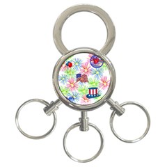 Patriot Fireworks 3-ring Key Chain by StuffOrSomething