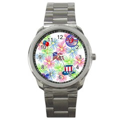 Patriot Fireworks Sport Metal Watch by StuffOrSomething