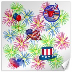 Patriot Fireworks Canvas 12  X 12  (unframed) by StuffOrSomething