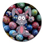 Easter Egg Bunny Treasure 8  Mouse Pad (Round) Front