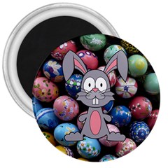 Easter Egg Bunny Treasure 3  Button Magnet by StuffOrSomething