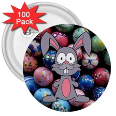 Easter Egg Bunny Treasure 3  Button (100 Pack) by StuffOrSomething