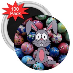 Easter Egg Bunny Treasure 3  Button Magnet (100 Pack) by StuffOrSomething