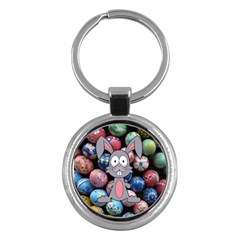 Easter Egg Bunny Treasure Key Chain (round) by StuffOrSomething