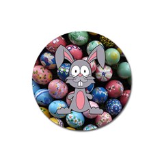 Easter Egg Bunny Treasure Magnet 3  (round) by StuffOrSomething