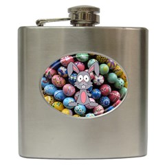 Easter Egg Bunny Treasure Hip Flask by StuffOrSomething