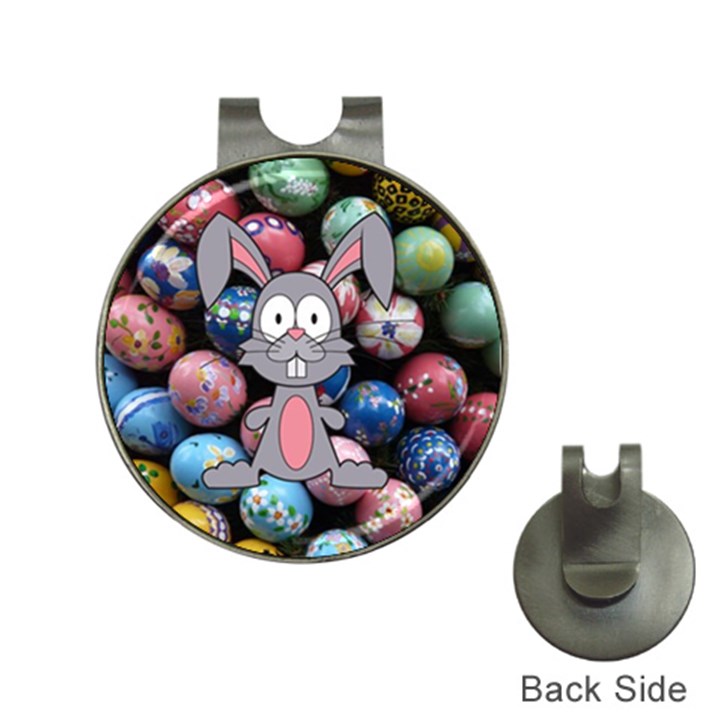 Easter Egg Bunny Treasure Hat Clip with Golf Ball Marker