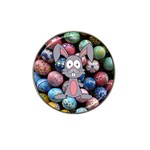 Easter Egg Bunny Treasure Golf Ball Marker (for Hat Clip) Front