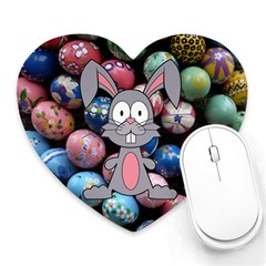 Easter Egg Bunny Treasure Mouse Pad (heart) by StuffOrSomething