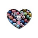 Easter Egg Bunny Treasure Drink Coasters (Heart) Front