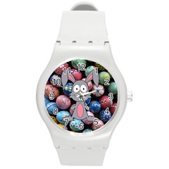 Easter Egg Bunny Treasure Plastic Sport Watch (medium) by StuffOrSomething