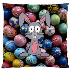 Easter Egg Bunny Treasure Large Cushion Case (single Sided)  by StuffOrSomething