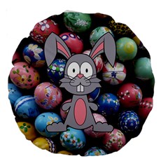 Easter Egg Bunny Treasure 18  Premium Round Cushion 