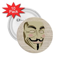 We The Anonymous People 2 25  Button (10 Pack) by StuffOrSomething