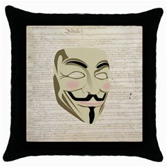 We The Anonymous People Black Throw Pillow Case by StuffOrSomething